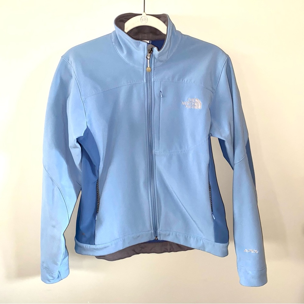 The North Face Apex Blue Soft Shell Full Zip Jacket Coat